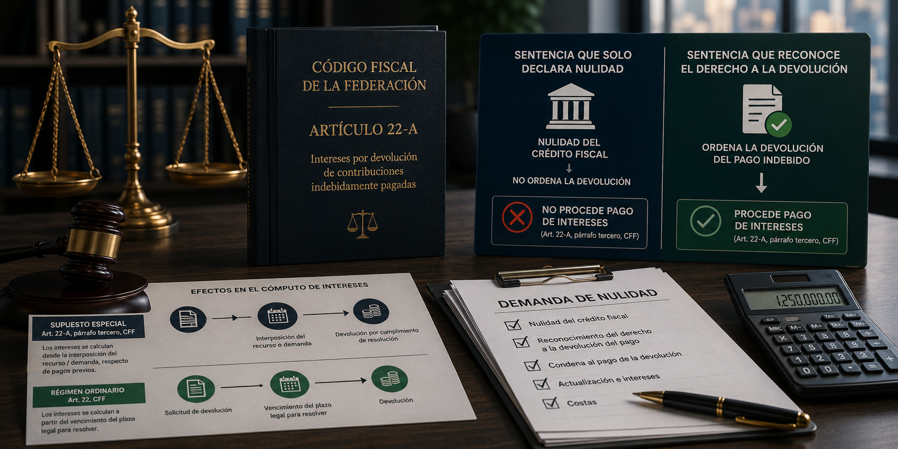Nulidad fiscal sin restitución expresa de intereses por pago de lo indebido