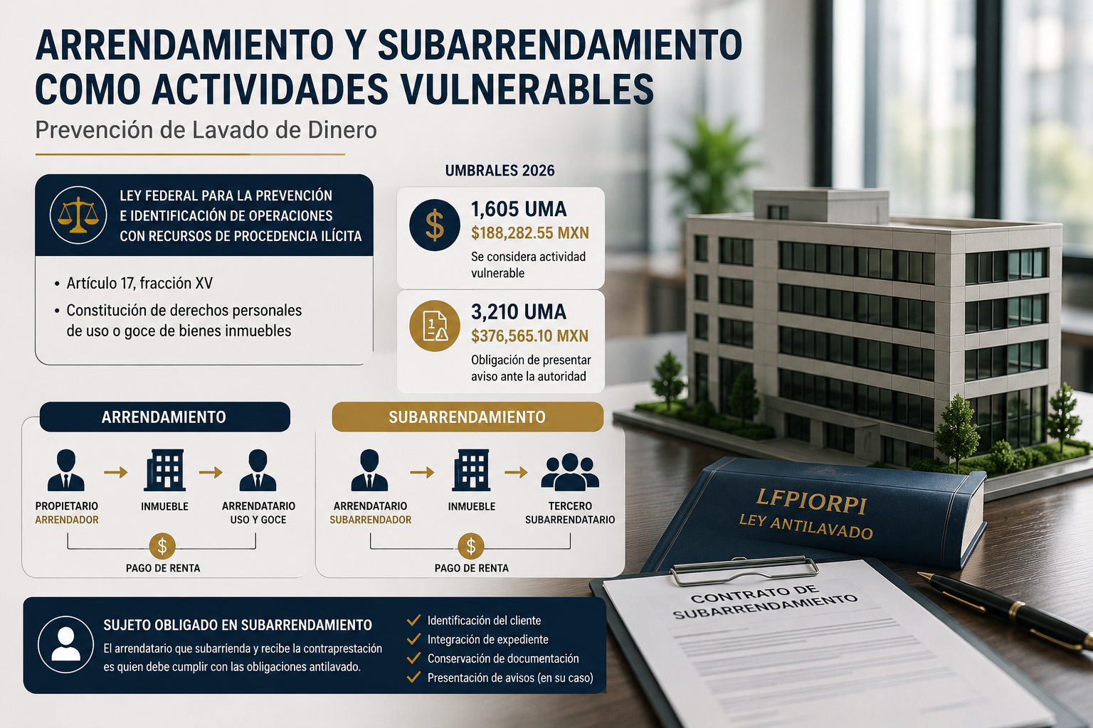 El subarrendamiento como actividades vulnerables