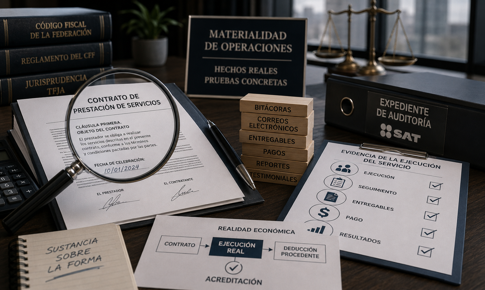 El Contrato y su (in)suficiencia probatoria frente al SAT